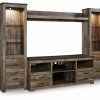 Entertainment Ashley Furniture | Trinell 4-Piece Entertainment Center