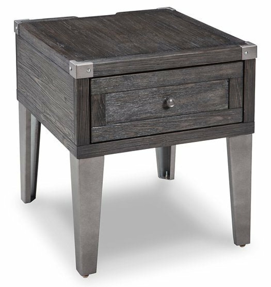 Living Room Ashley Furniture | Todoe End Table With Usb Ports & Outlets