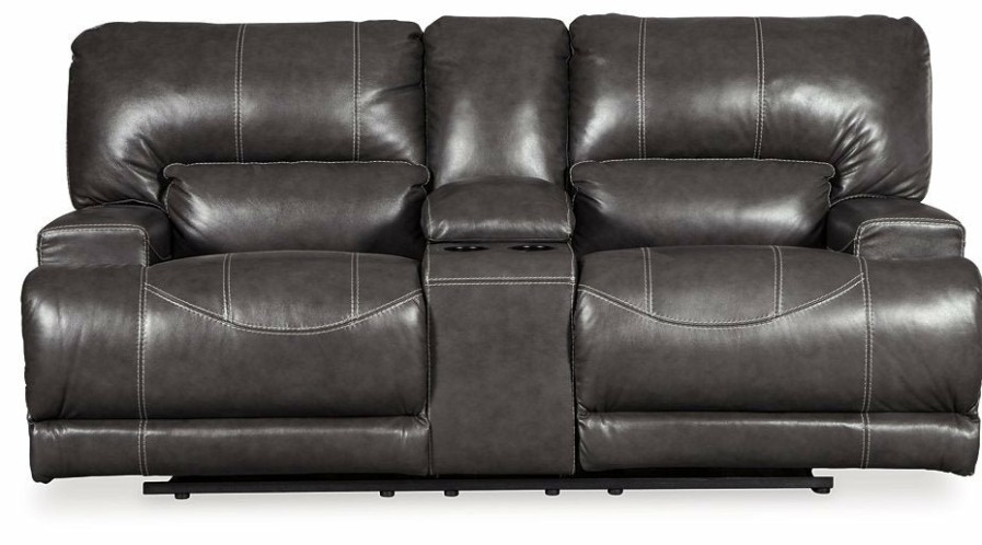 Living Room Ashley Furniture | Mccaskill Power Reclining Loveseat With Console