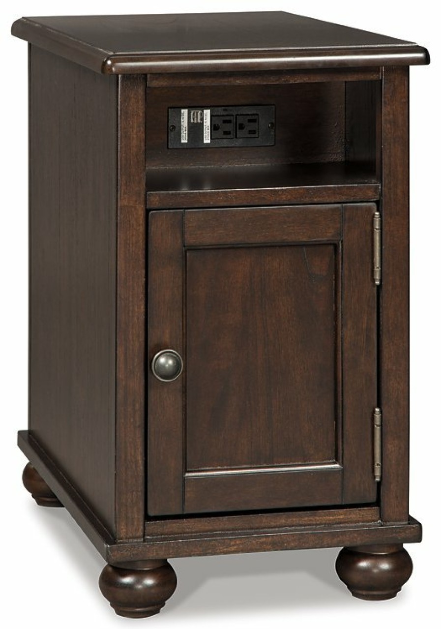 Living Room Ashley Furniture | Barilanni Chairside End Table With Usb Ports & Outlets