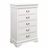 Bedroom Coaster Z2 Premium | Louis Philippe White Five Drawer Chest