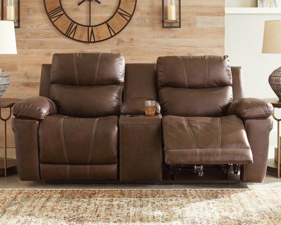 Living Room Ashley Furniture | Edmar Power Reclining Loveseat With Console