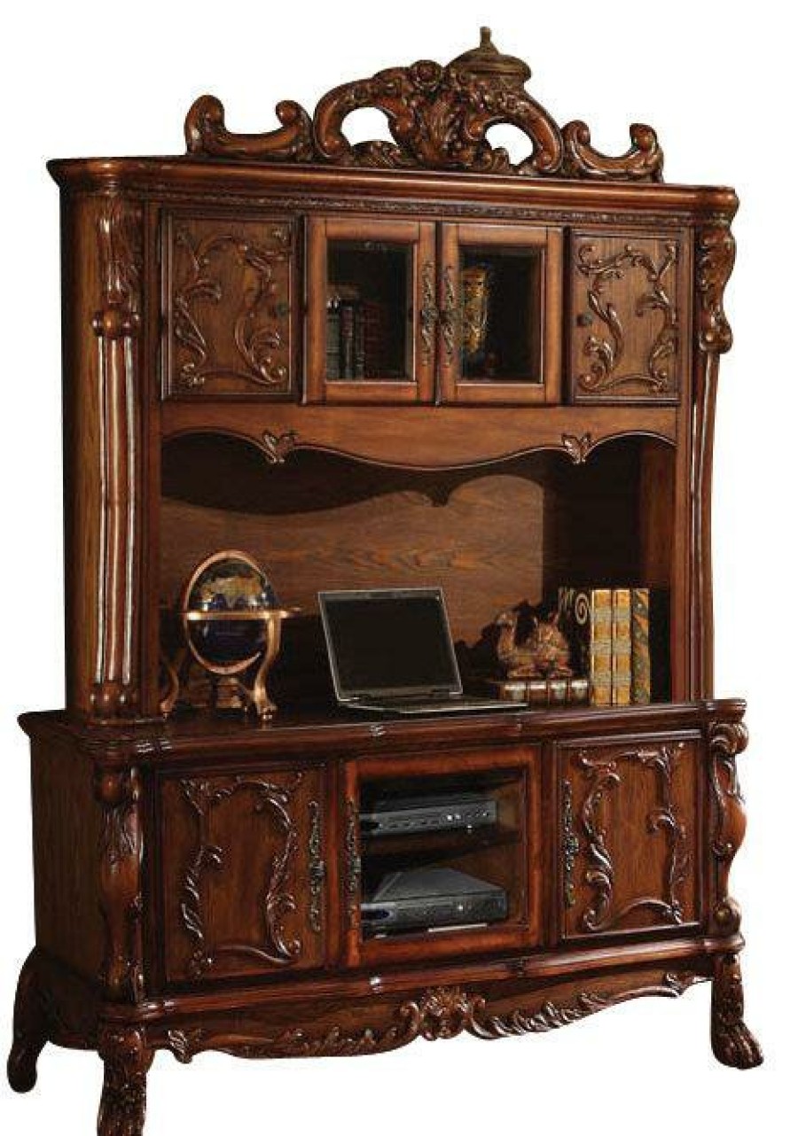 Home Office ACME | Acme Dresden Bookcase In Cherry Oak 12172