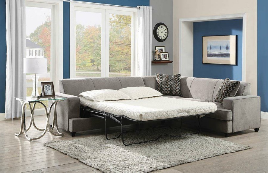 Living Room Coaster Z2 Premium | Tess Casual Grey Sectional