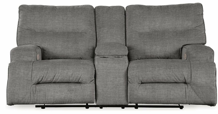 Living Room Ashley Furniture | Coombs Power Reclining Loveseat With Console