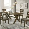 Dining Room Coaster Z2 Premium | Alston Rustic Trestle Five Piece Dining Set