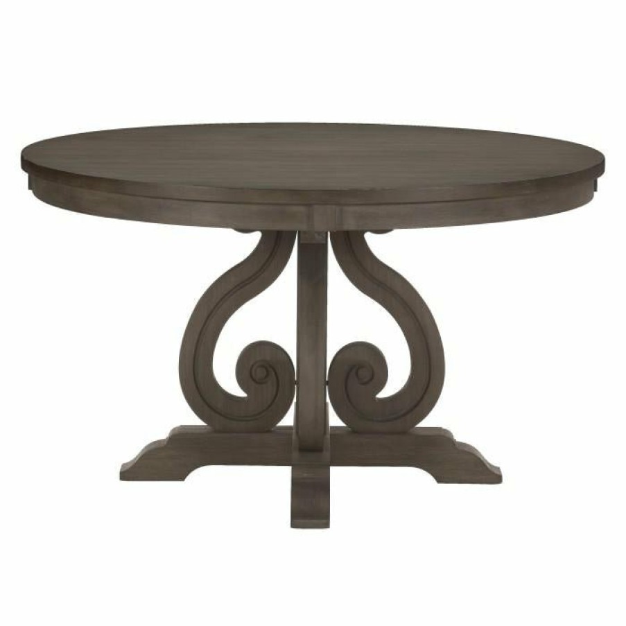 Dining Room Homelegance (Homerica East) | Homelegance Toulon Round Dining Table In Dark Pewter 5438-54*