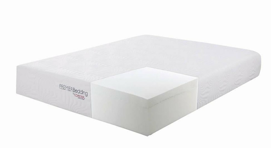 Mattress Coaster Z2 Premium | Ian White 12 Inch Queen Memory Foam Mattress