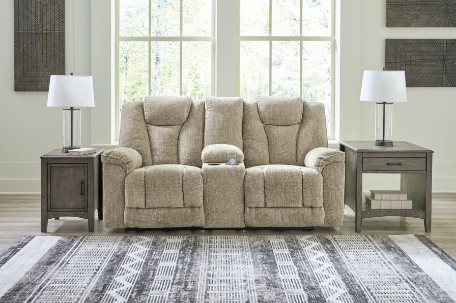 Living Room Ashley Furniture | Hindmarsh Power Reclining Loveseat With Console