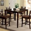 Dining Room FOA East | Weston I Espresso 5 Pc. Counter Ht. Table Set