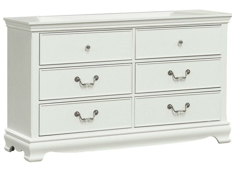 Bedroom Homelegance (Homerica East) | Homelegance Lucida 6 Drawer Dresser In White 2039W-5