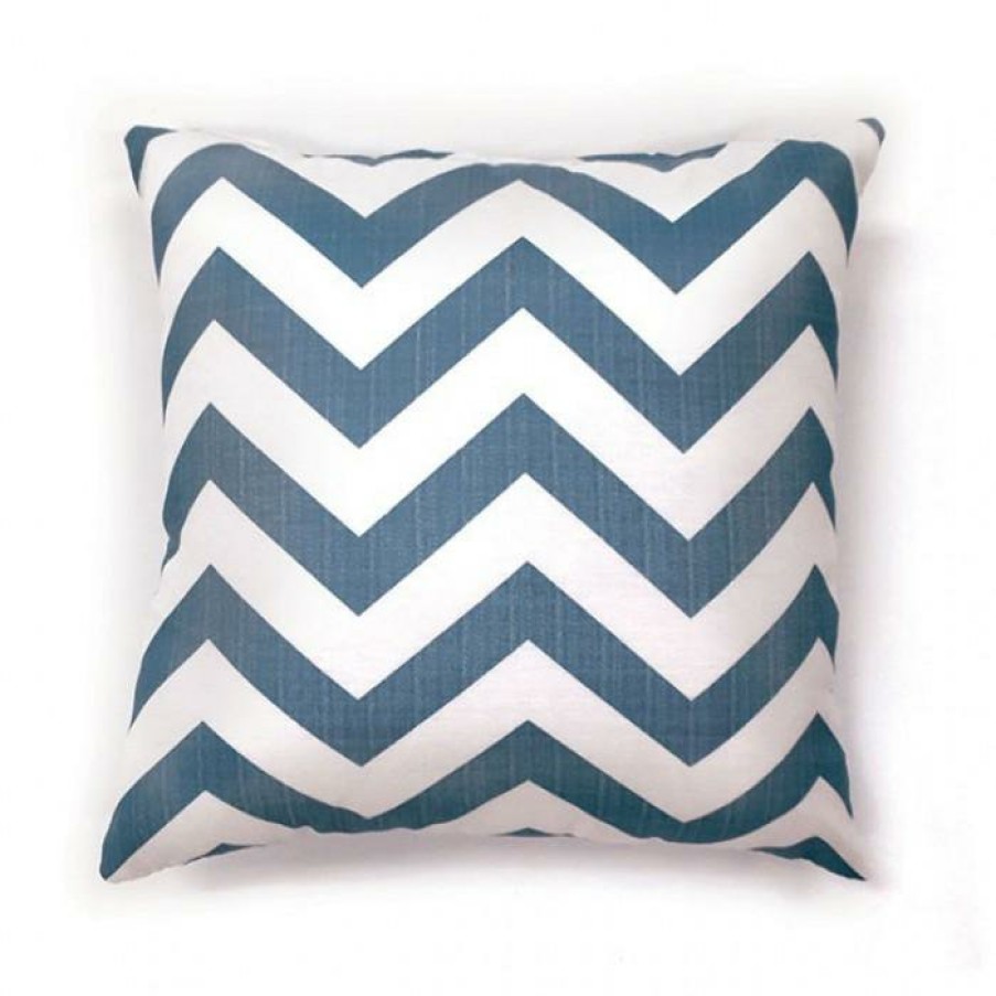 Accessories FOA East | Zoe 22" X 22" Pillow, Blue Chevron (2/Ctn)