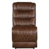 Living Room Homelegance (Homerica East) | Homelegance Furniture Putnam Power Armless Reclining Chair In Brown 9405Br-Arpw