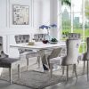 Dining Room FOA East | Valdevers 7 Pc. Dining Table Set, Gray Chairs