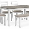 Dining Room Ashley Furniture | Stonehollow Dining Table And Chairs With Bench (Set Of 6)