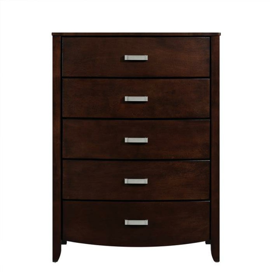 Bedroom Homelegance (Homerica East) | Homelegance Lyric 5 Drawer Chest In Dark Espresso 1737Nc-9