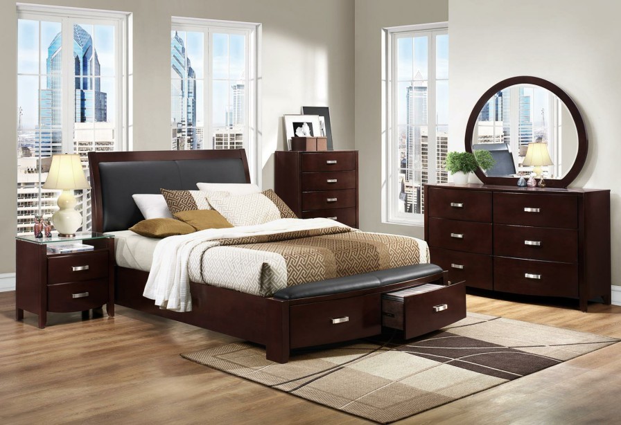 Bedroom Homelegance (Homerica East) | Homelegance Lyric 5 Drawer Chest In Dark Espresso 1737Nc-9