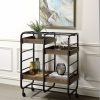 Dining Room ACME | Vorrik Black & Walnut Serving Cart