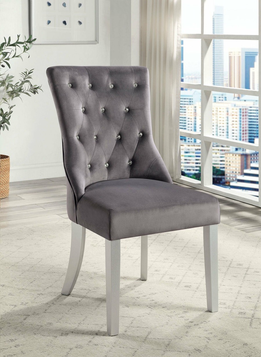 Dining Room FOA East | Regensdorf Side Chair, Dark Gray (2/Ctn)