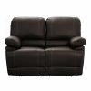 Living Room Homelegance (Homerica East) | Homelegance Furniture Cassville Double Reclining Loveseat In Dark Brown 8403-2