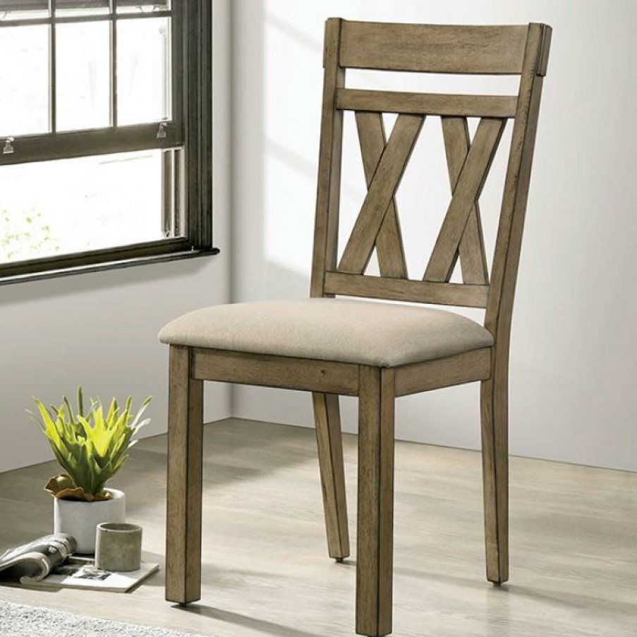 Dining Room FOA East | Templemore Side Chair (2/Ctn), Light Brown/Beige