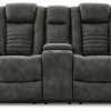 Living Room Ashley Furniture | Soundcheck Power Reclining Loveseat With Console