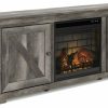 Entertainment Ashley Furniture | Wynnlow Tv Stand With Electric Fireplace