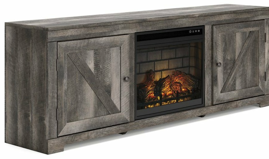 Entertainment Ashley Furniture | Wynnlow Tv Stand With Electric Fireplace