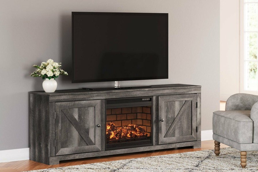 Entertainment Ashley Furniture | Wynnlow Tv Stand With Electric Fireplace