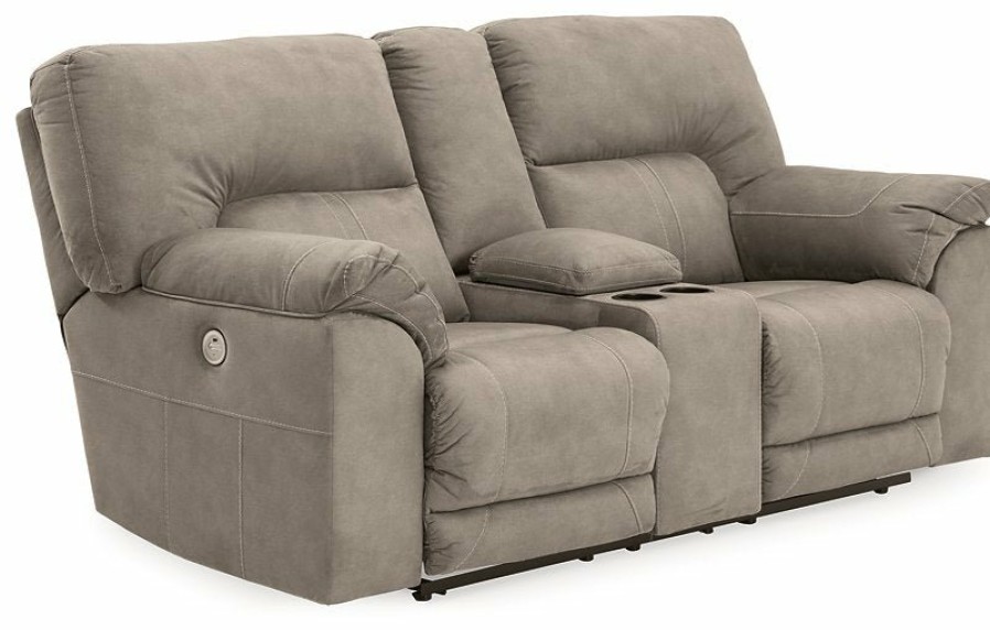 Living Room Ashley Furniture | Cavalcade Power Reclining Loveseat With Console