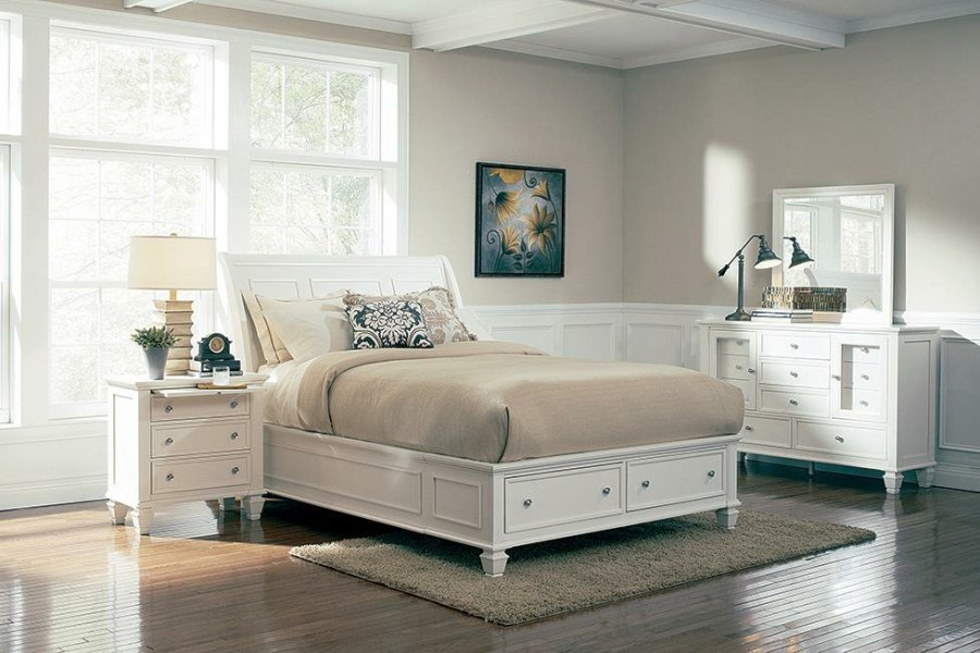 Bedroom Coaster Z2 Premium | G201309Kw S5 Sandy Beach White California King Five Piece Bedroom Set