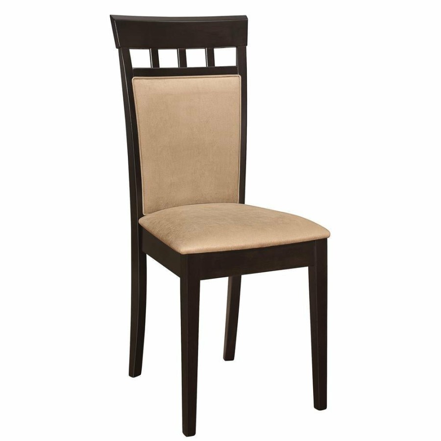 Dining Room Coaster Z2 Premium | Gabriel Casual Beige And Cappuccino Dining Chair