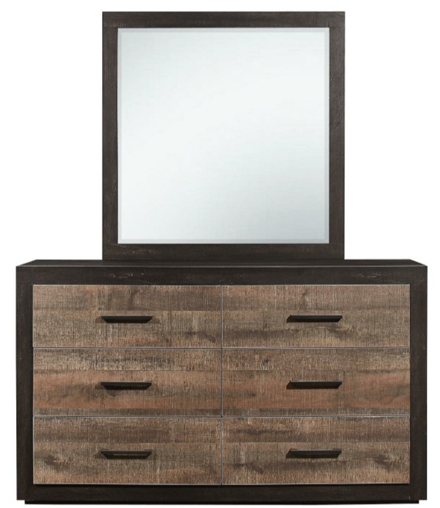 Bedroom Homelegance (Homerica East) | Homelegance Miter Dresser In Rustin Mahogany & Dark Ebony 1762-5