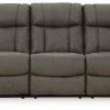 Living Room Ashley Furniture | First Base Reclining Sofa