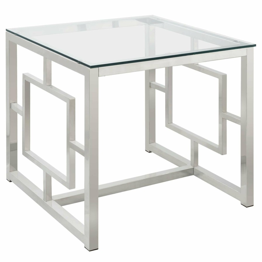 Living Room Coaster Z2 Premium | G703738 Occasional Contemporary Nickel End Table