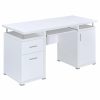 Home Office Coaster Z2 Premium | G800108 Contemporary White Computer Desk