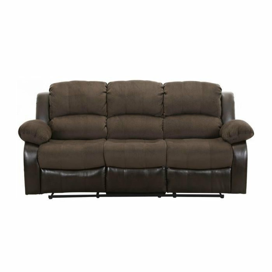 Living Room Homelegance (Homerica East) | Homelegance Furniture Granley Double Reclining Sofa In Chocolate 9700Fcp-3