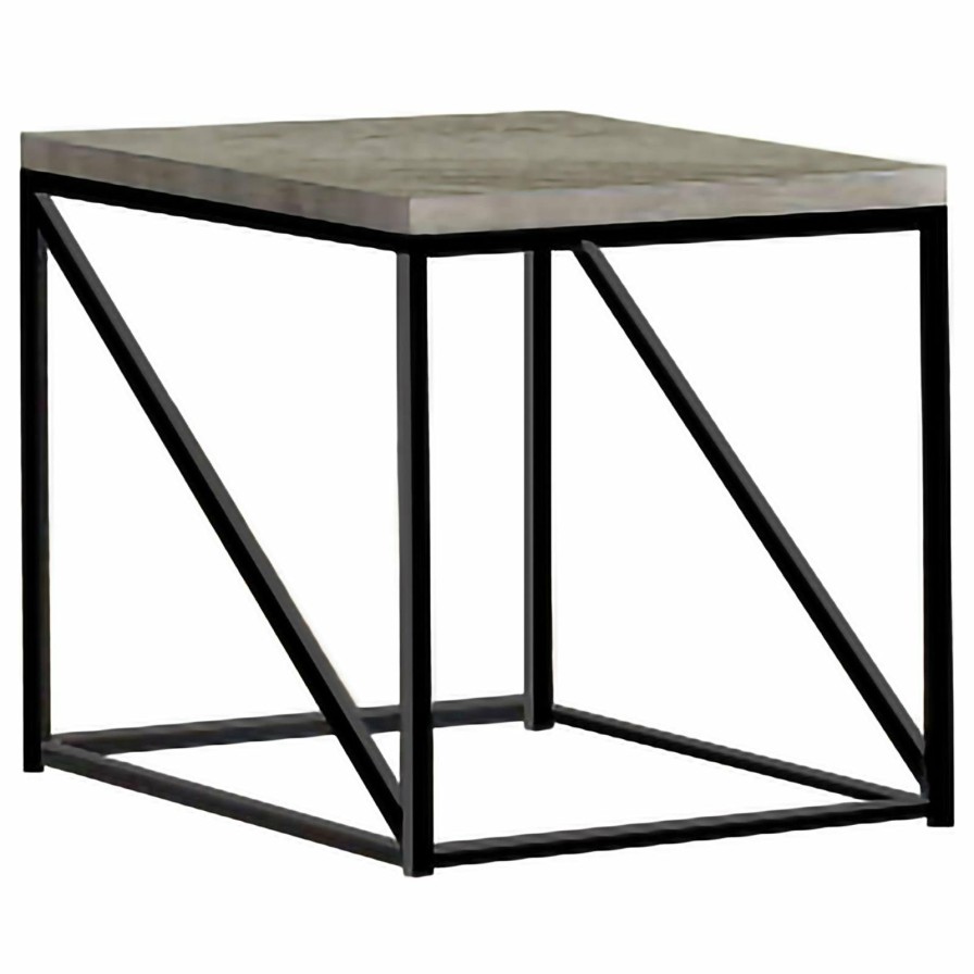 Living Room Coaster Z2 Premium | Industrial Sonoma Grey End Table