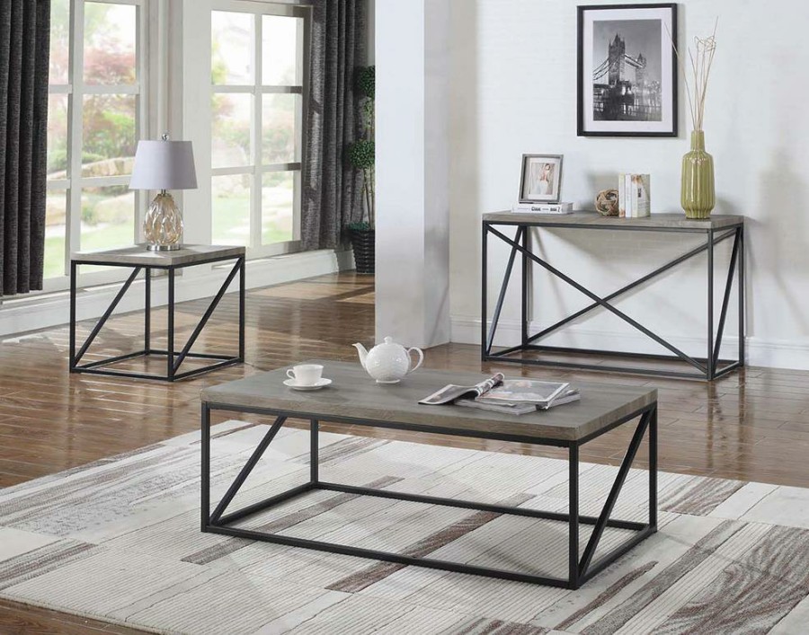 Living Room Coaster Z2 Premium | Industrial Sonoma Grey End Table