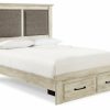 Bedroom Ashley Furniture | Cambeck Upholstered Panel Storage Bed