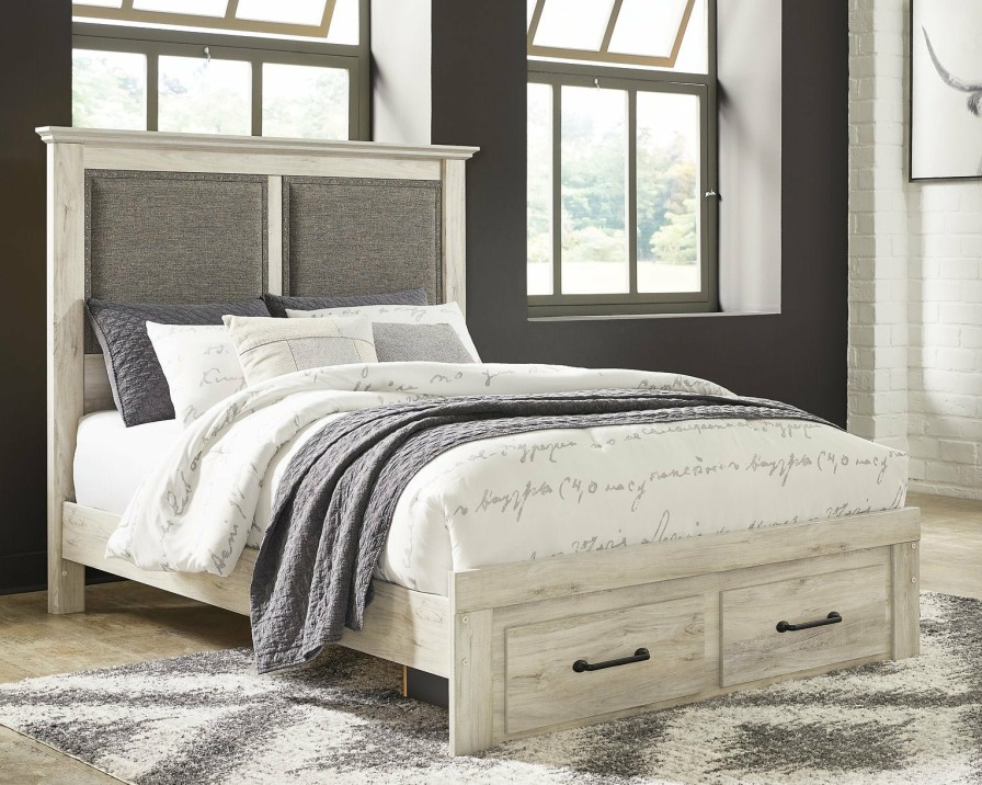 Bedroom Ashley Furniture | Cambeck Upholstered Panel Storage Bed