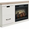 Entertainment Ashley Furniture | Vaibryn 60" Tv Stand With Electric Fire Place