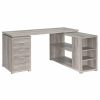 Home Office Coaster Z2 Premium | Yvette Grey Driftwood L Shaped Office Desk