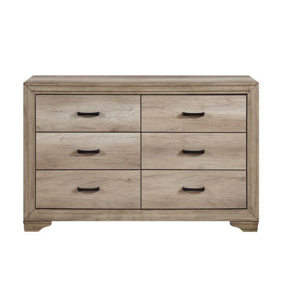 Bedroom Homelegance (Homerica East) | Homelegance Lonan 6 Drawer Dresser In Natural 1955-5