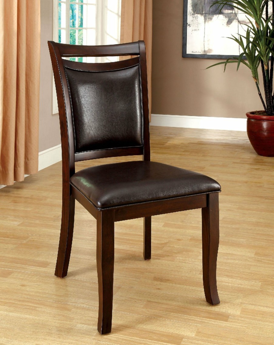 Dining Room FOA East | Woodside Dark Cherry/Espresso Side Chair (2/Ctn)