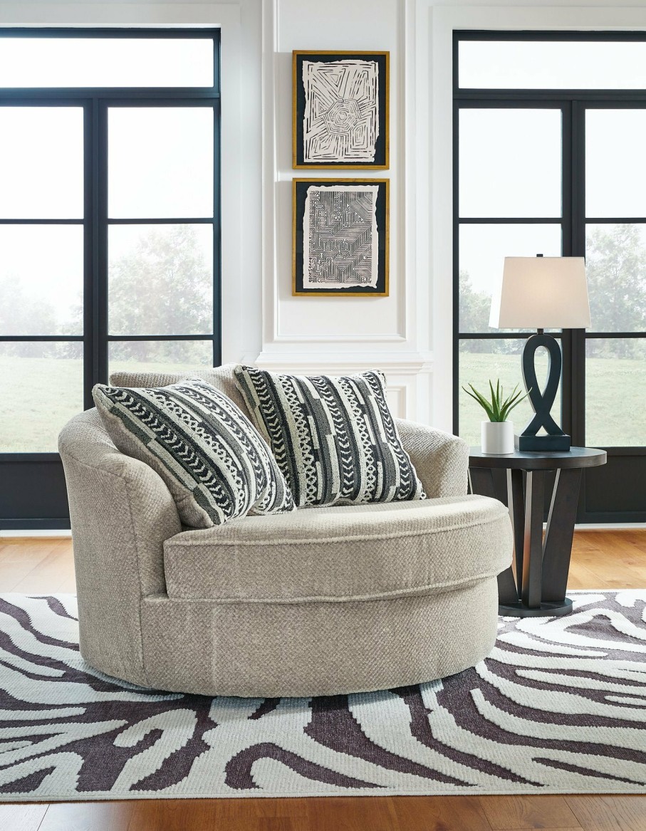 Living Room Ashley Furniture | Calnita Oversized Swivel Accent Chair