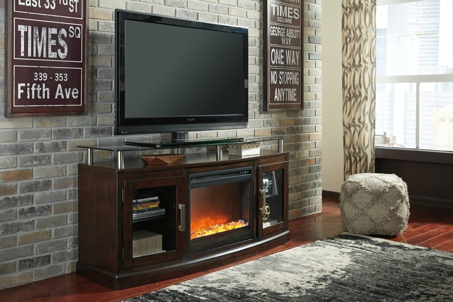 Entertainment Ashley Furniture | Chanceen 60" Tv Stand With Electric Fireplace