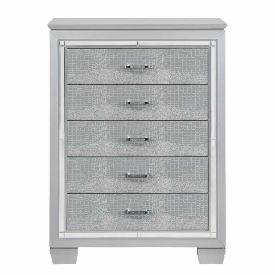 Bedroom Homelegance (Homerica East) | Homelegance Allura Chest In Silver 1916-9