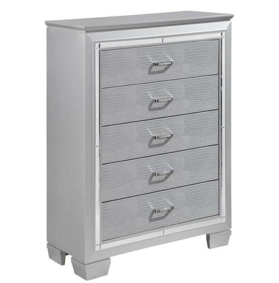 Bedroom Homelegance (Homerica East) | Homelegance Allura Chest In Silver 1916-9