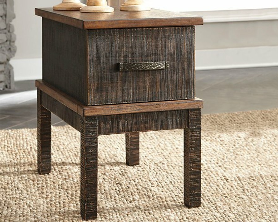 Living Room Ashley Furniture | Stanah Chairside End Table With Usb Ports & Outlets